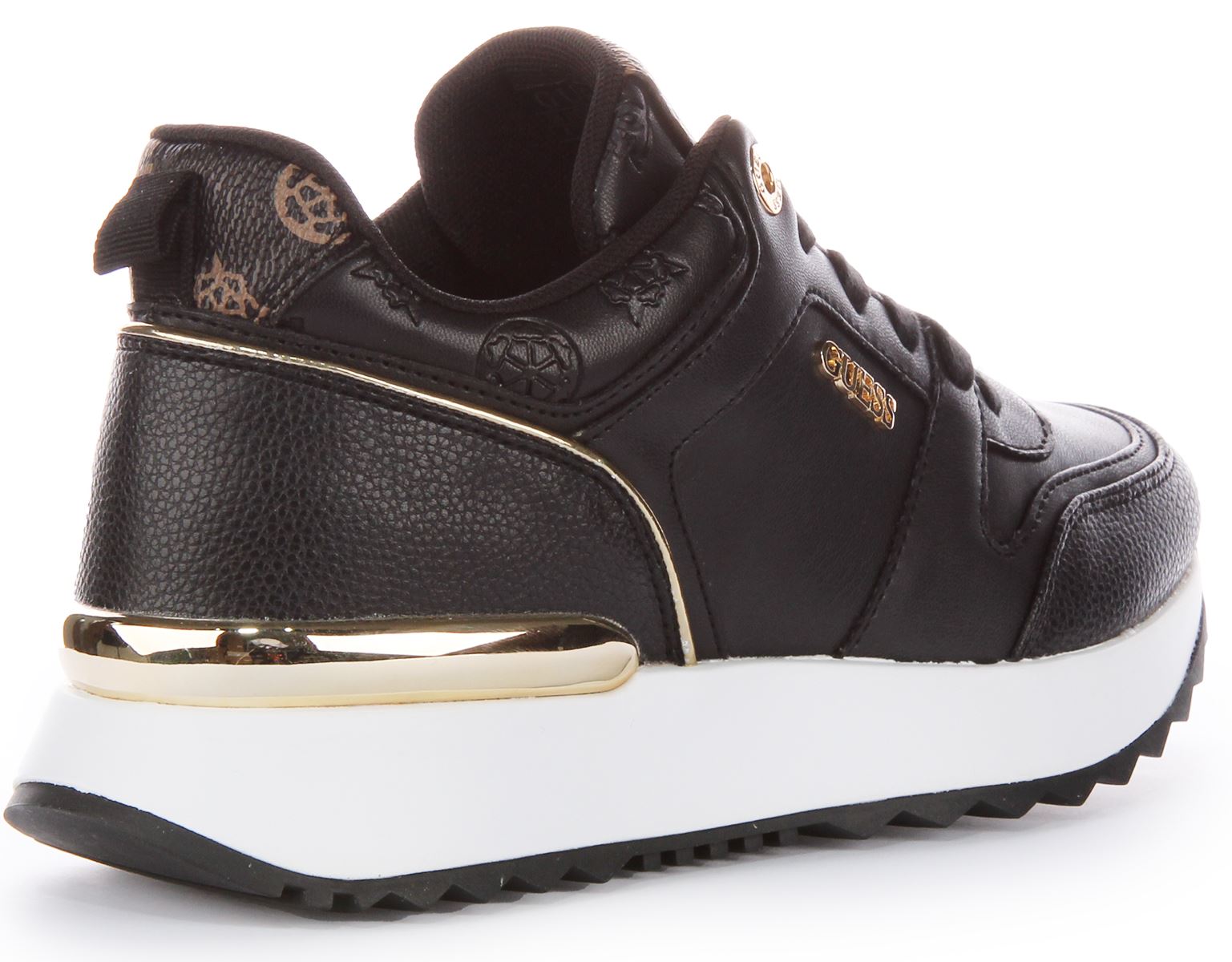 Guess Fl8Ddyele12 Kaddy Leder Schnürtrainer in Weißgold Damen UK 3 - 8 - Bild 4 von 13