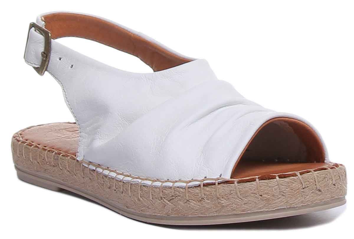 Justin Reess England Annabelle Damen-Espadrille-Sandalen weiß Größe UK 3   8