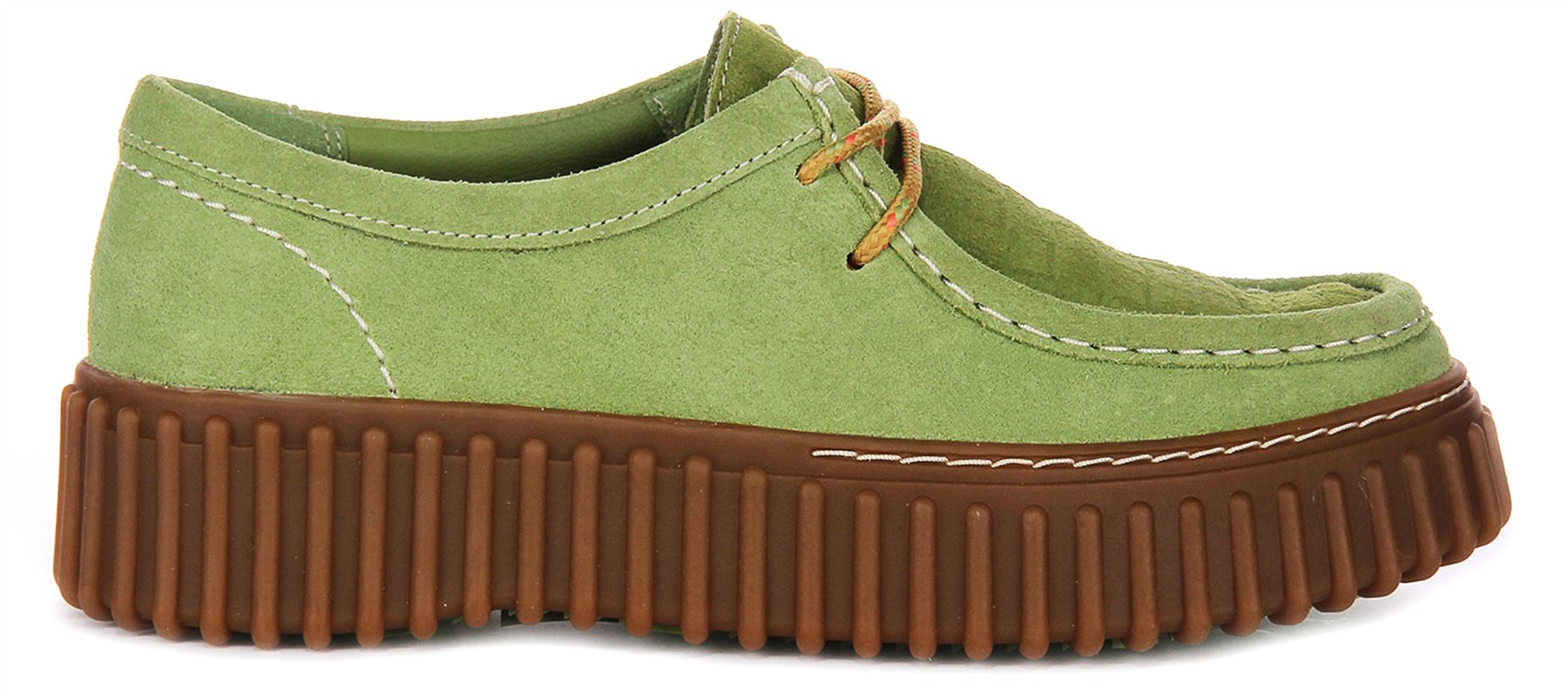 Clarks Torhill Bee Chunky Suede Lace Up Moccasin Womens Shoe In Olive US 6 - 11 - Picture 3 of 19