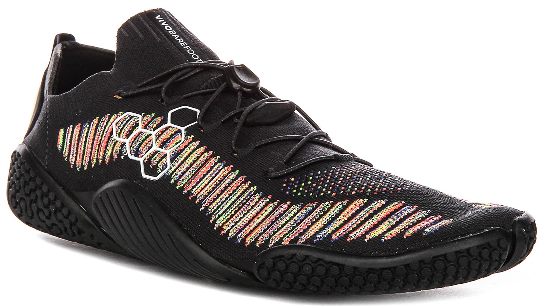 Vivobarefoot Motus Flex Leichter Mesh Trainer Schwarz Multi Herren Größe 6 - 12