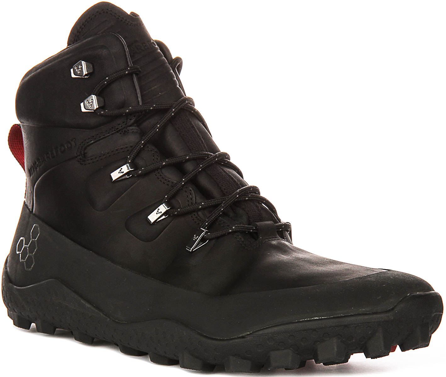 Vivobarefoot Tracker Winter Gelände Wandern Schnürer Herren Stiefel Schwarz