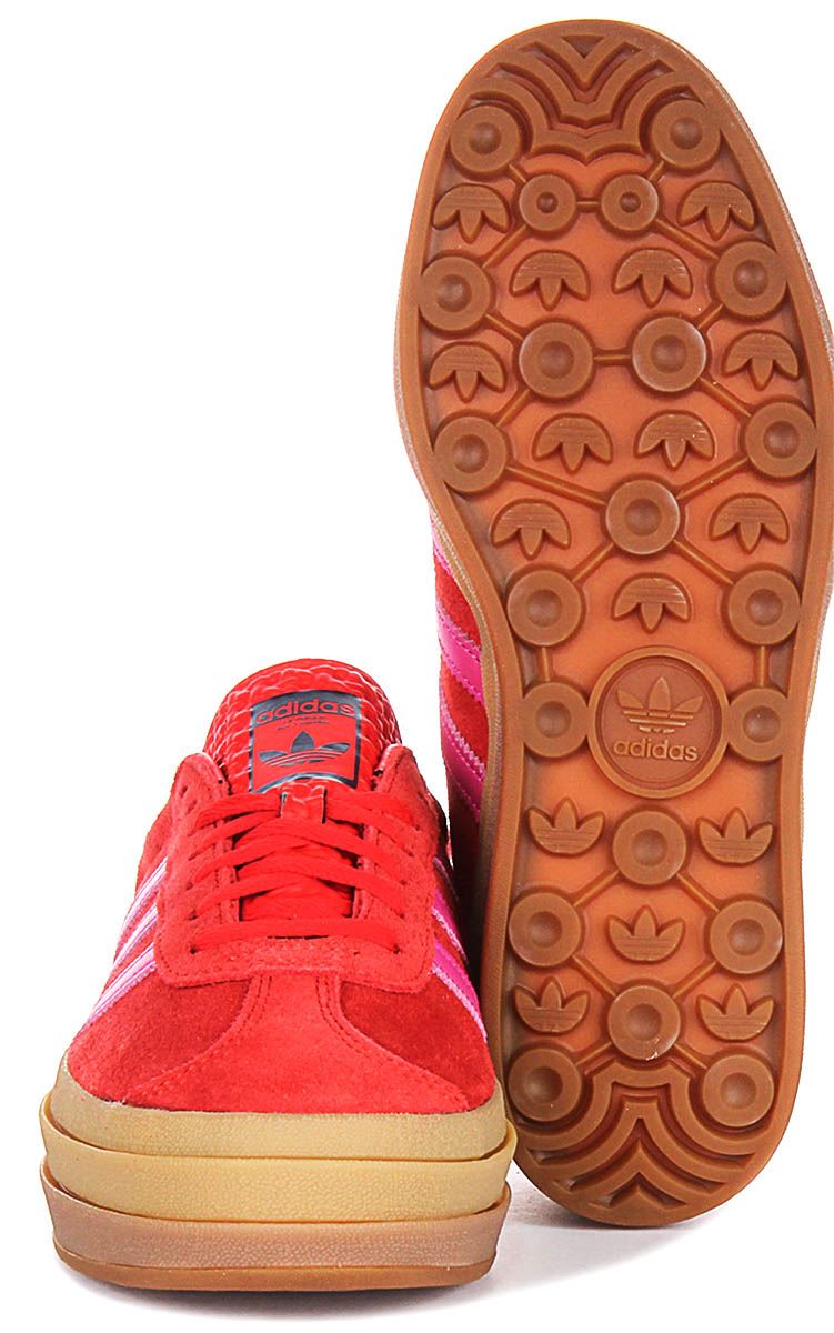 Adidas Gazelle Bold Suede Gum Sole Womens Sneakers In Red Pink US 5 - 10 |  eBay