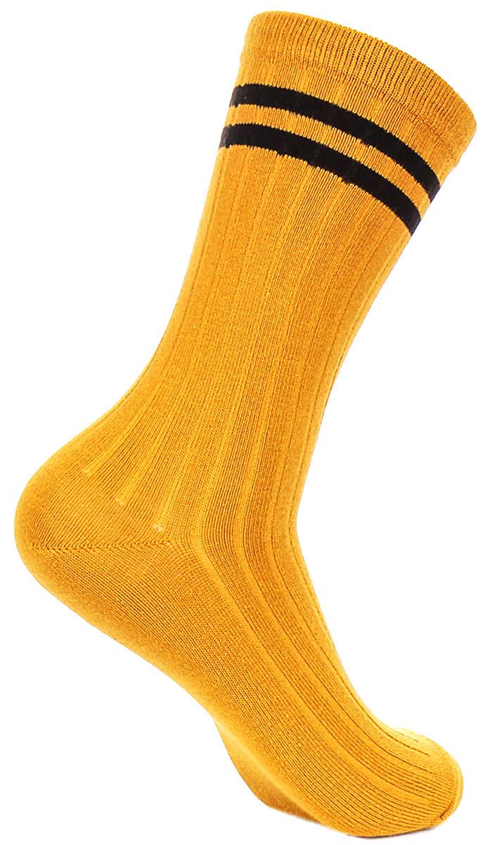 Justinreess England 2P Rayas Algodón Calcetines Hombre en Amarillo Negro Talla - Imagen 25 de 25