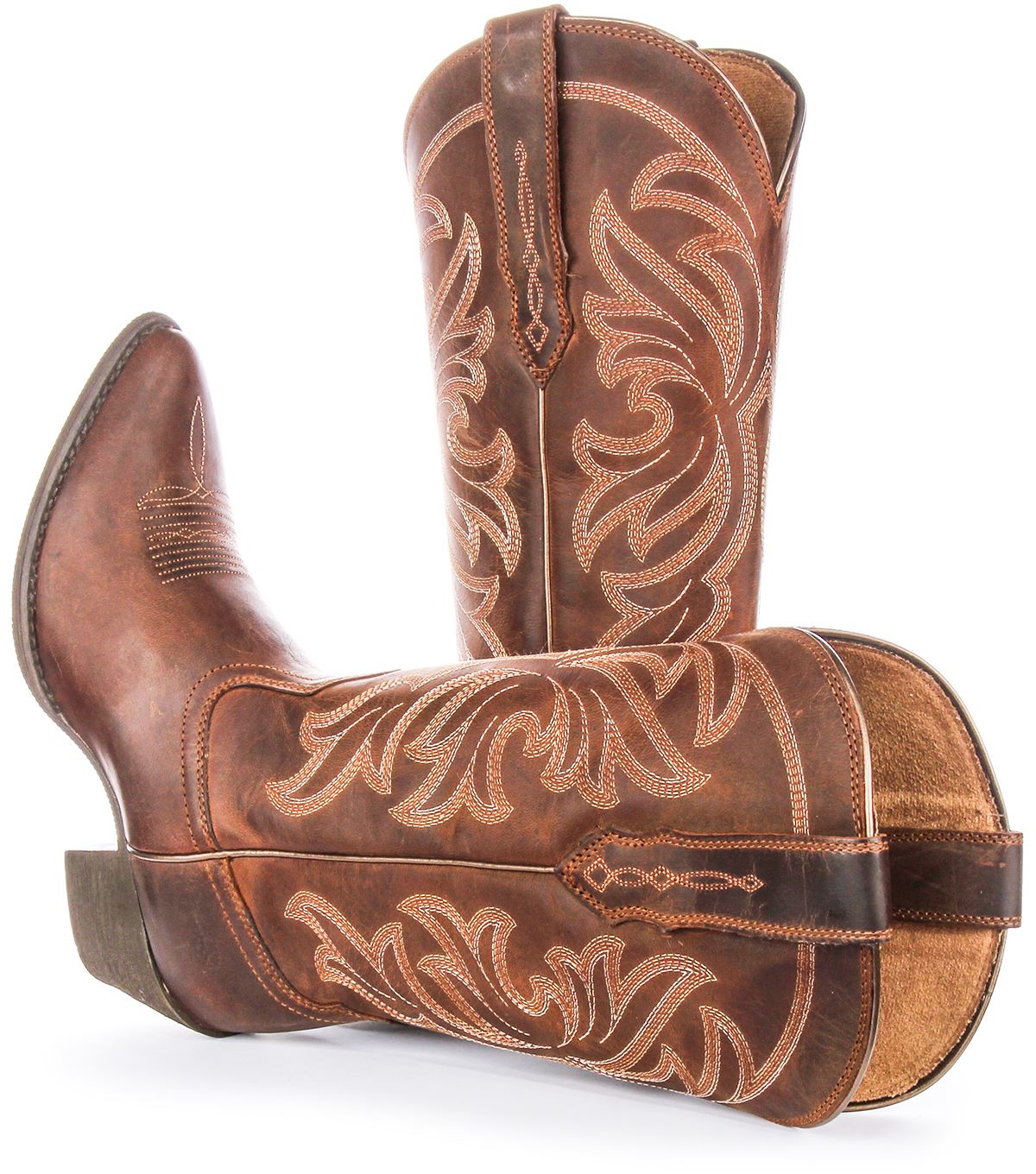 Ariat Heritage J Toe Duratread Pull Tab Western Womens Boot In Brown UK 3 - 9 - Picture 11 of 19