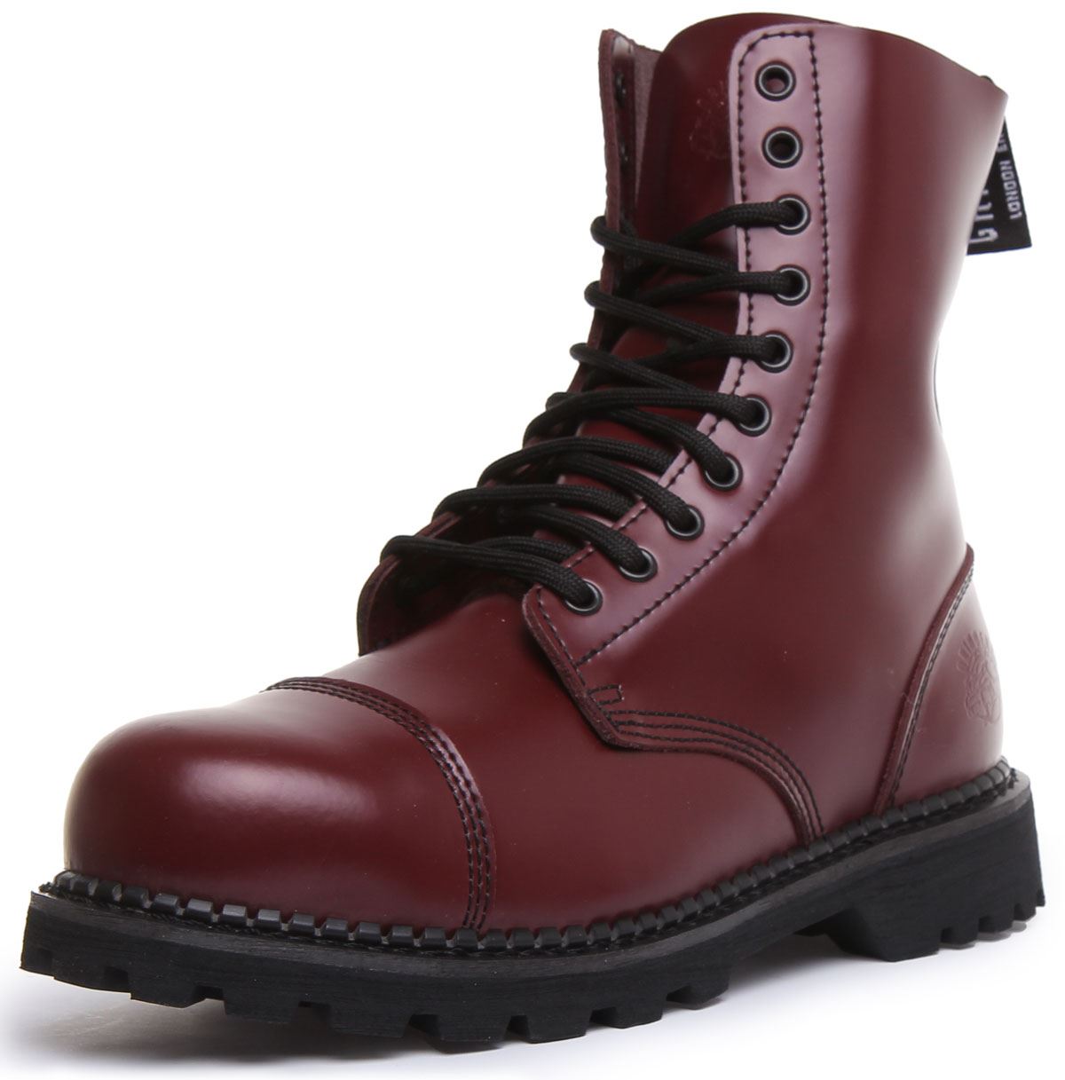 Grinders Hunter In Cherry 10 Eye Lace Up Steel Toe Boot Size UK 6 12