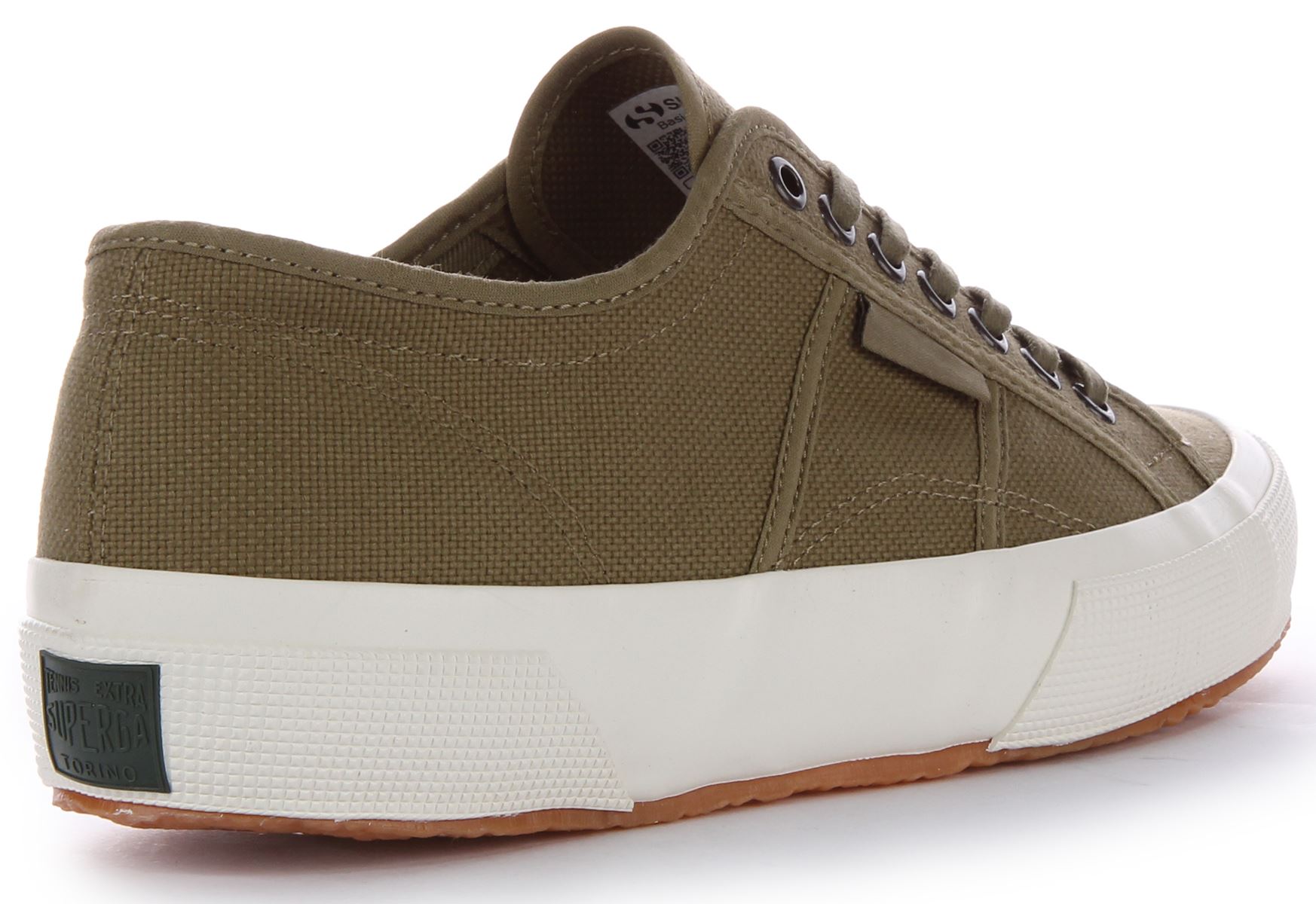 Superga 2706 OG Ergonomic Insole Low Cut Cotton Shoe Olive Green Mens UK 7 - 11