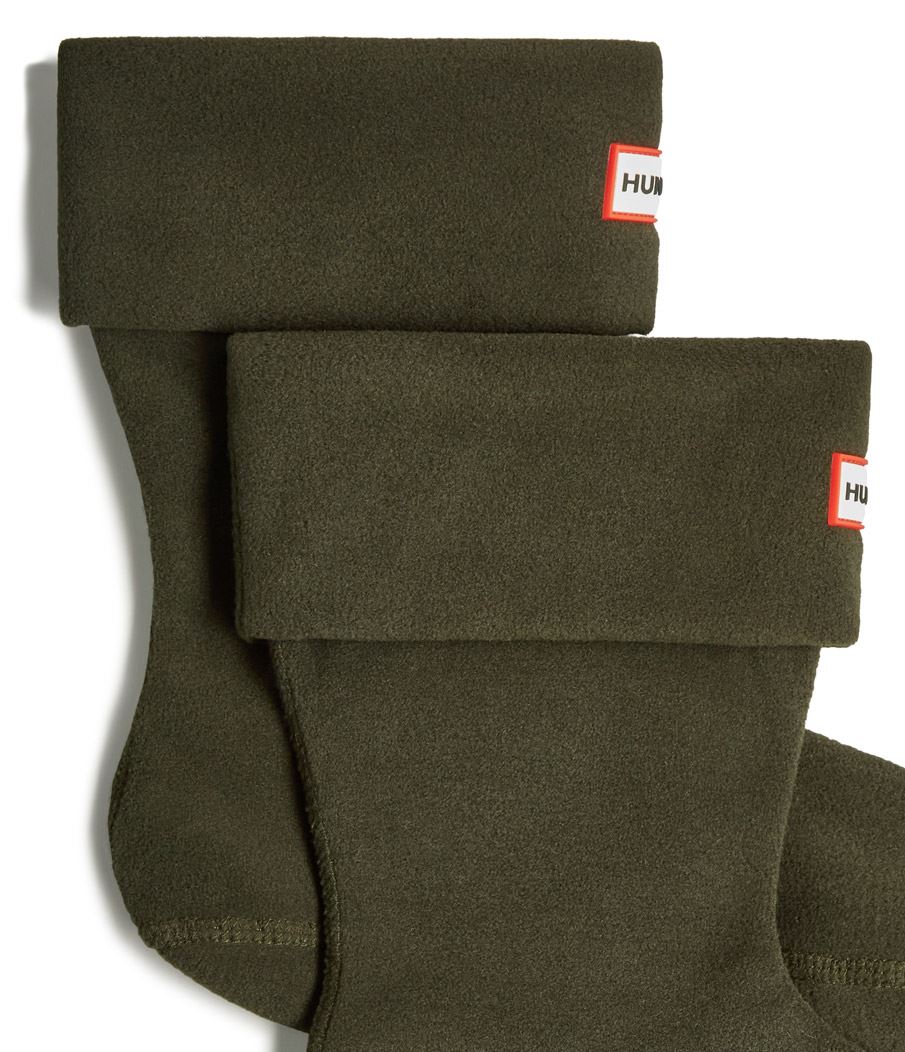 Hunter Fleece Warm Pull On Tall Boot Unisex Socks In Olive - Picture 16 of 28