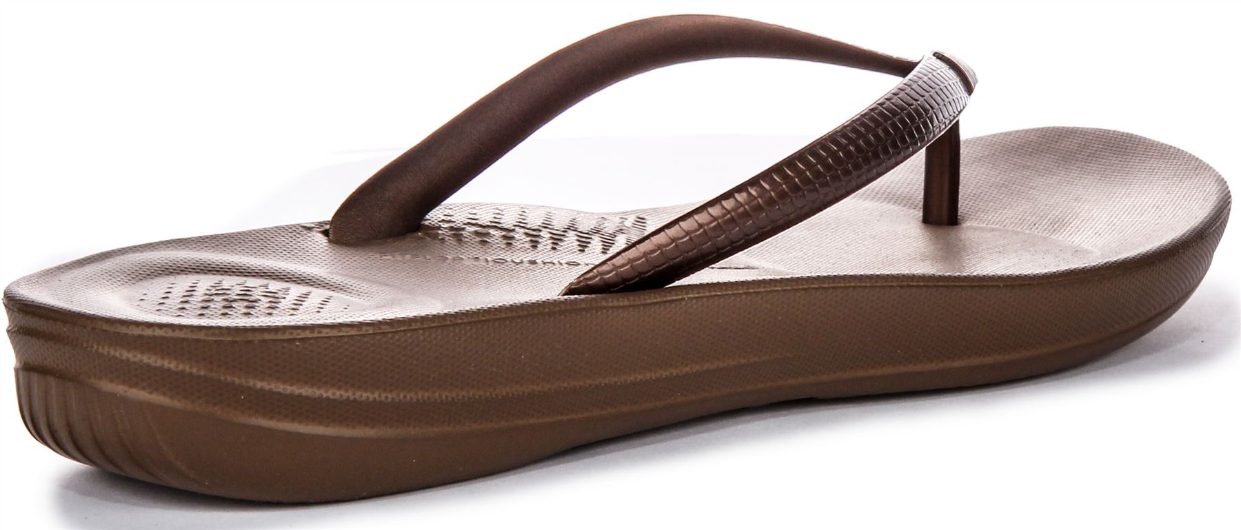 Sandalia Fitflop Iqushion ergonómica de espuma de aire de alto rebote para mujer bronce Reino Unido 5-11 - Imagen 10 de 37