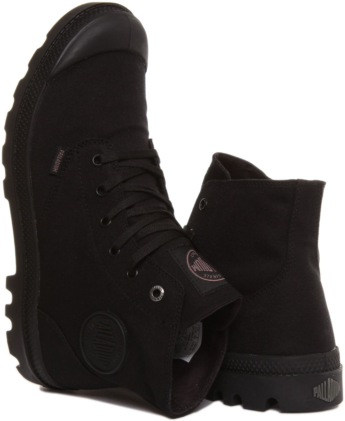 Palladium Monochrome Mid Top City Walk Canvas Mens Boot Black 11 Size Palladium Pampa Hi Mono Chrome Unisex Black Boots main image 3