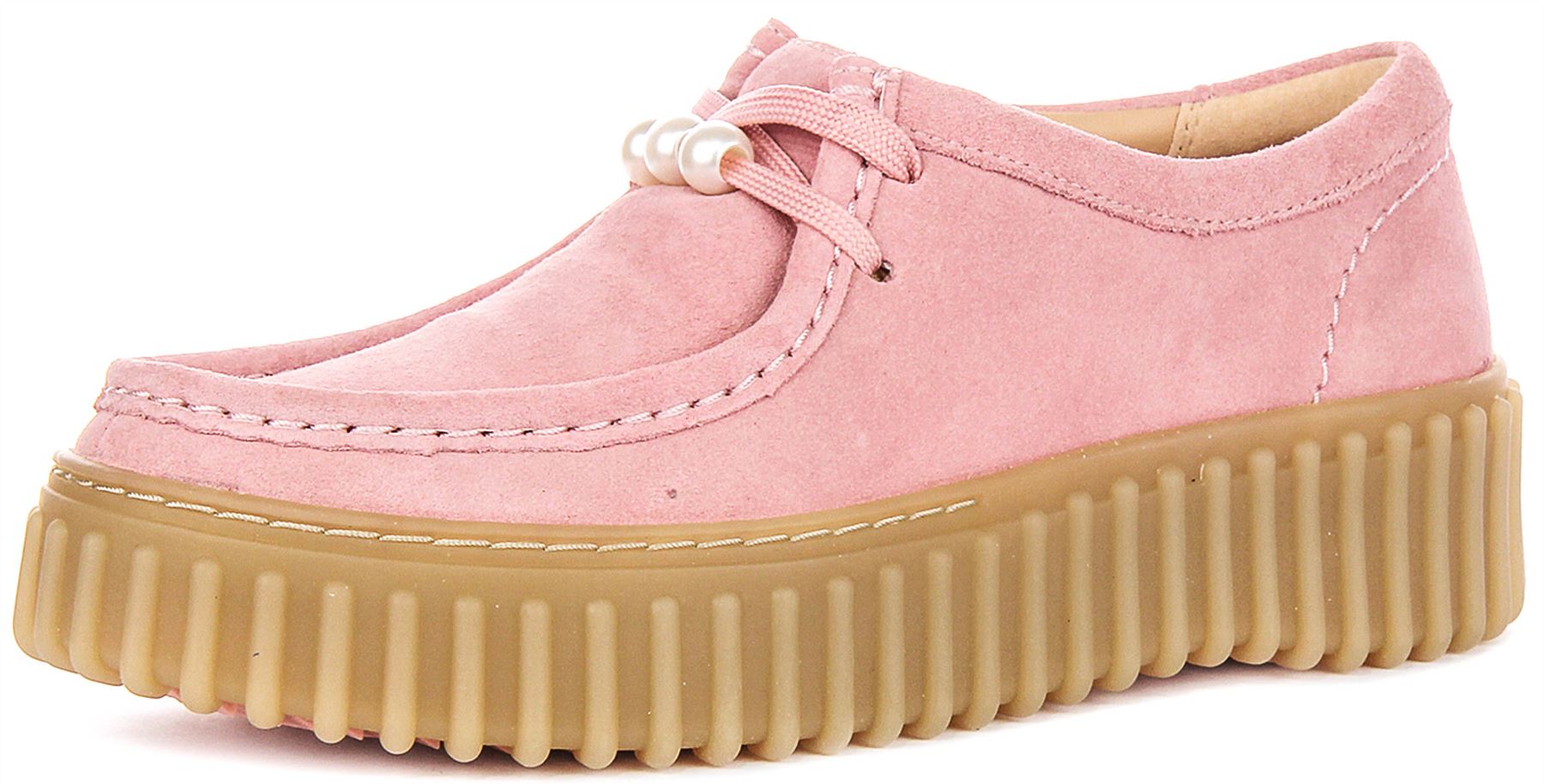 Clarks Torhill Bee Chunky Suede Lace Up Moccasin Womens Shoe In Olive US 6 - 11 - Picture 19 of 19