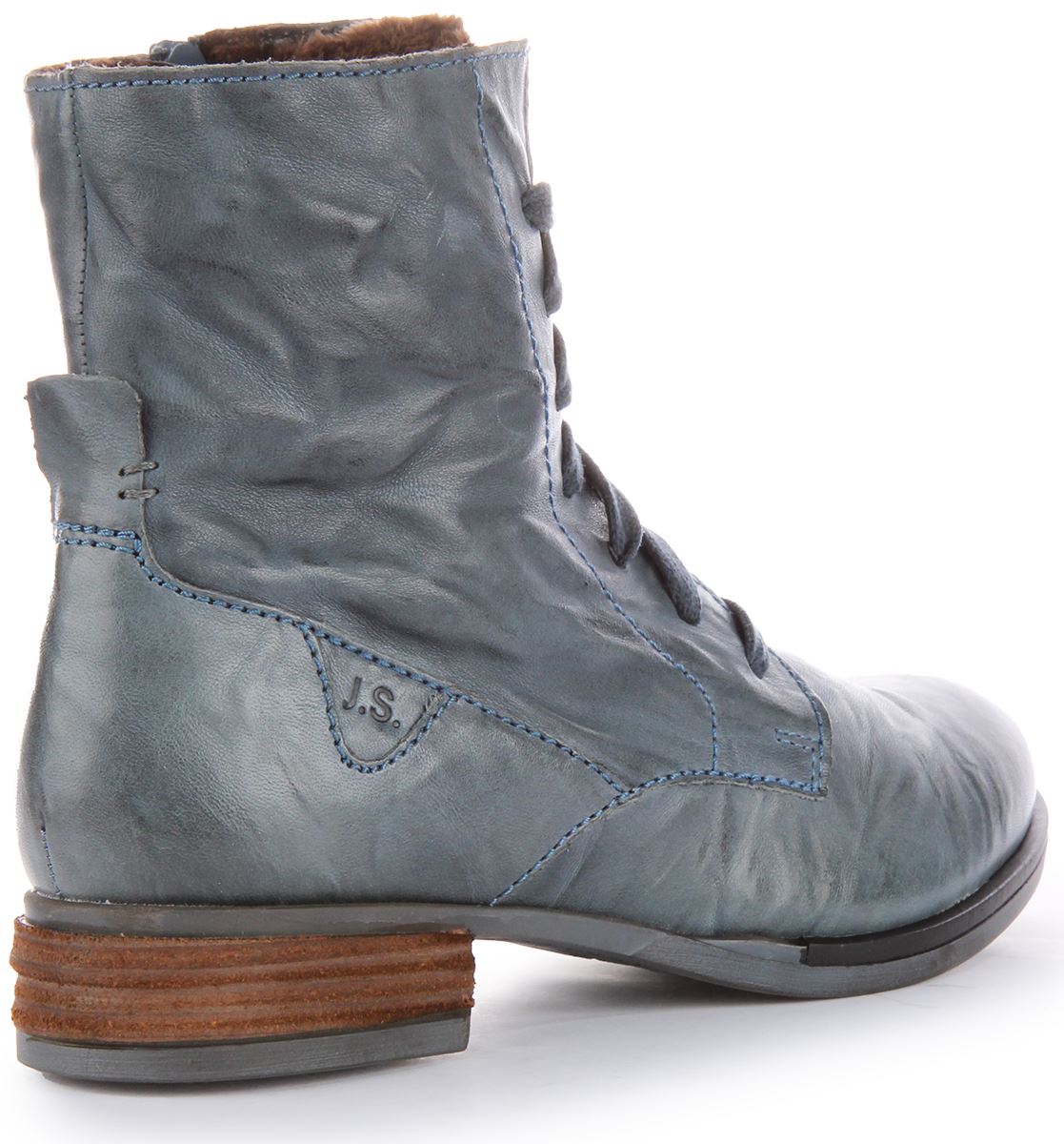 Josef Seibel Sanja 01 Womens Lace Up Leather Ankle Boots In Olive Size UK 3 - 8 - Picture 16 of 19