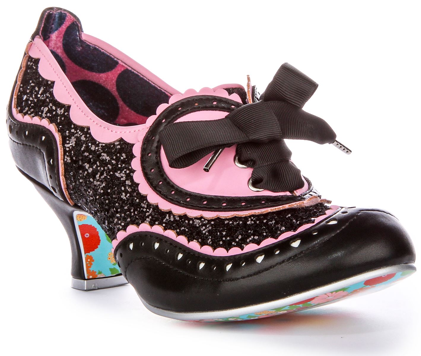 Irregular Choice Jazz Cat Lazo Encaje Dorado Brillo Medio Oro Rosa Para Mujer Reino Unido 3-8 - Imagen 2 de 13