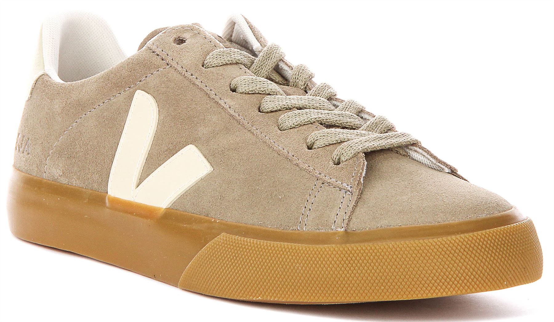Veja Campo Suede PFC-Free Lace Up Womens Sneakers In  Taupe US 5 - 10