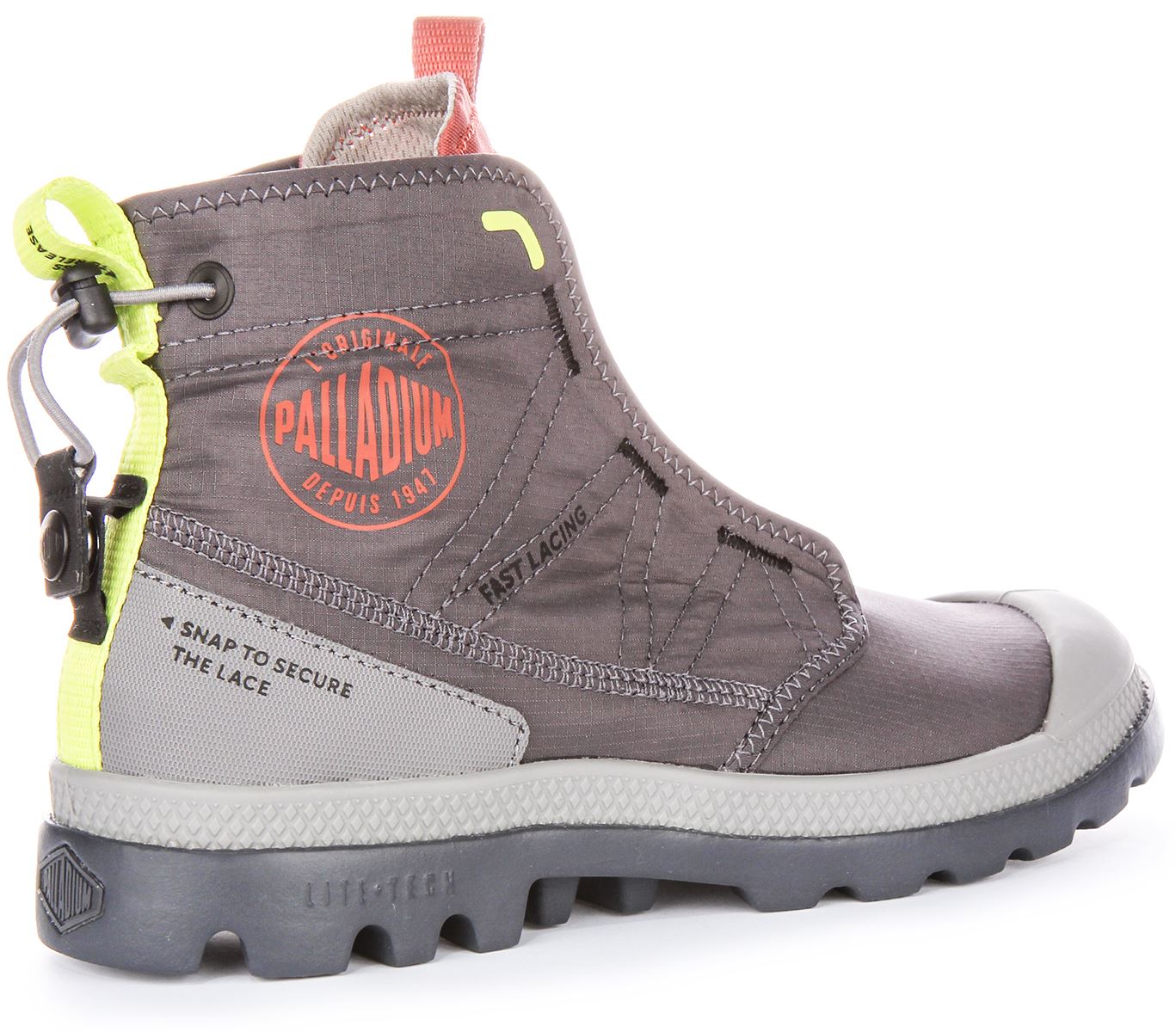 PALLADIUM Pampa Reise Lite Rs Ripstop Schnell Schnürung Stiefel Dunkelgrau UK 4 - Bild 10 von 19