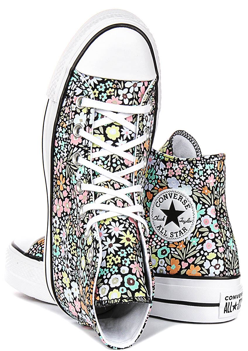 Converse A15009C Ct As Lift Allover Florals Damen Sportschuhe in Blumen UK 3 – 8 - Bild 11 von 25