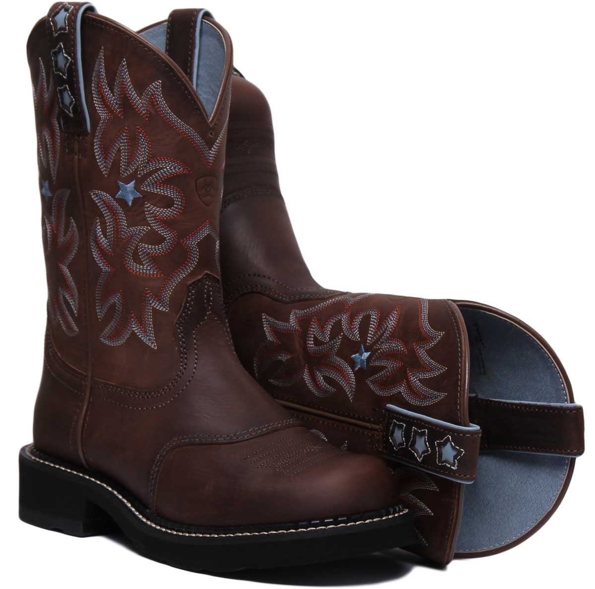 Ariat Probaby A10" Pull On Embroided Boot In Brown Size US 5 10 eBay