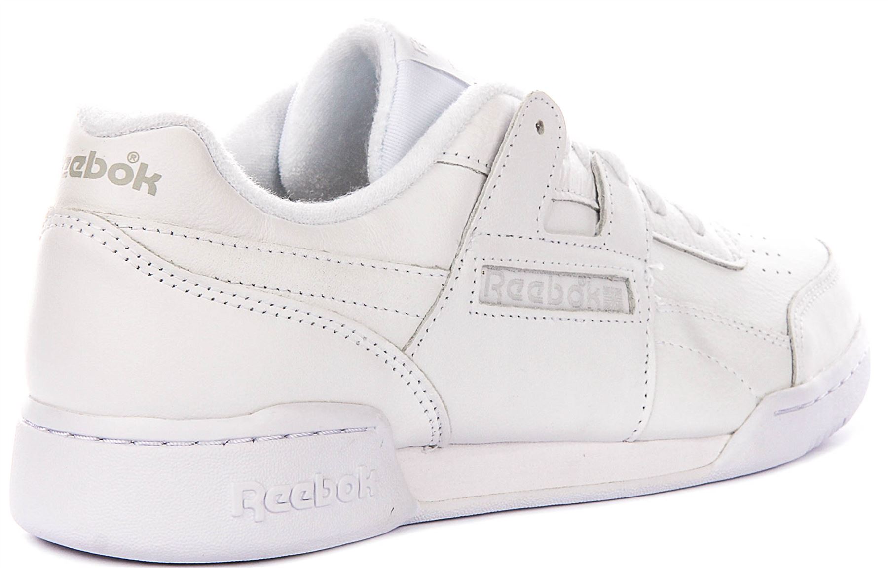 Reebok Workout Plus Classic Cupsole Mens Trainers White UK 7 - 12