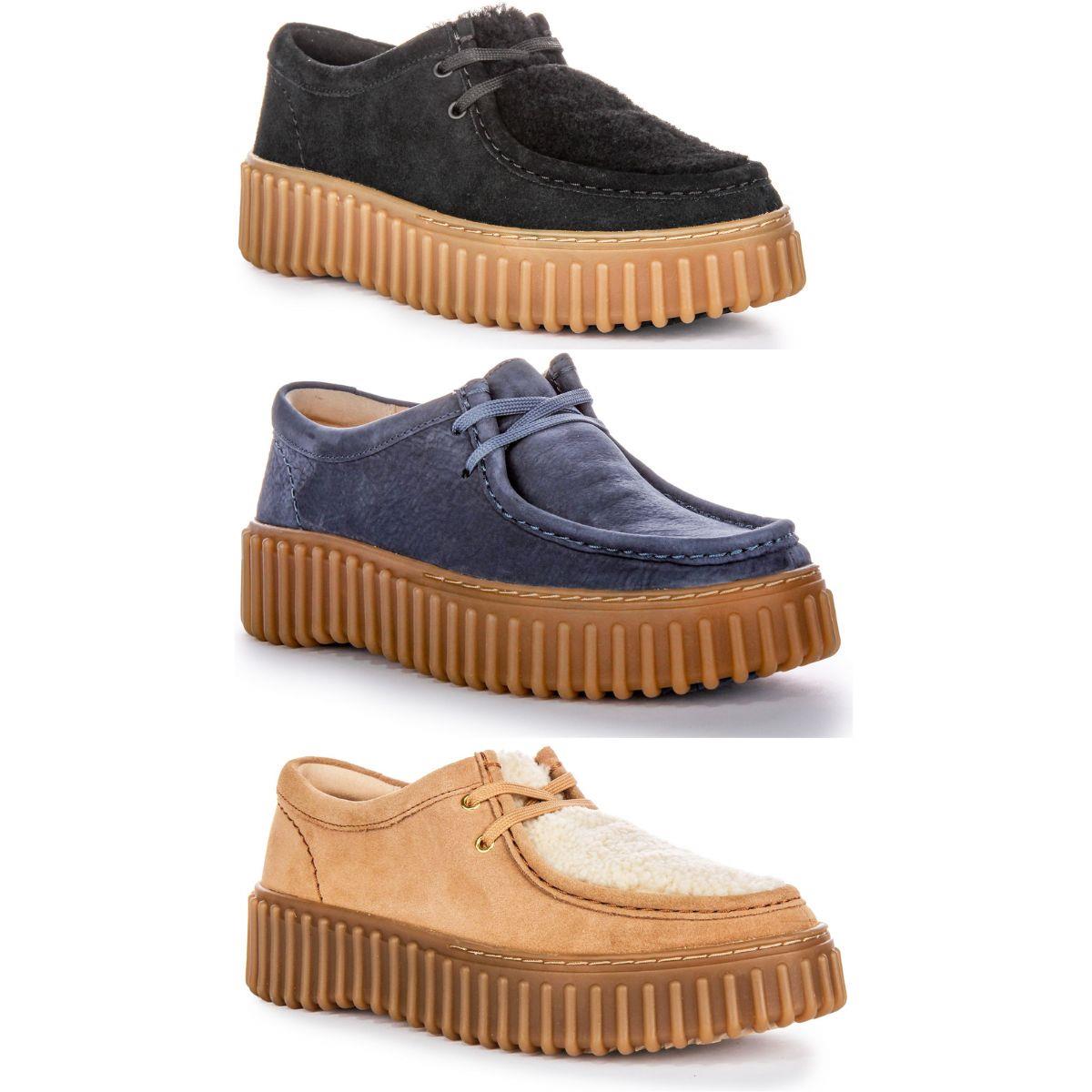 Clarks Torhill Bee Leather Womens Casual Shoes In Blue US 6 - 11