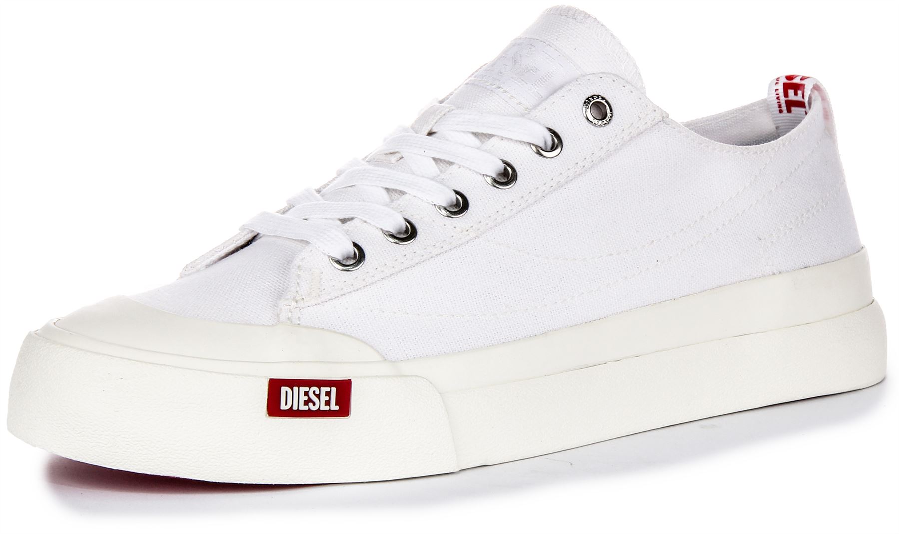 Zapatillas Diesel S Athos Low Flaunt De Lona Para Hombre Blanco UK 6 - 12 - Imagen 13 de 13