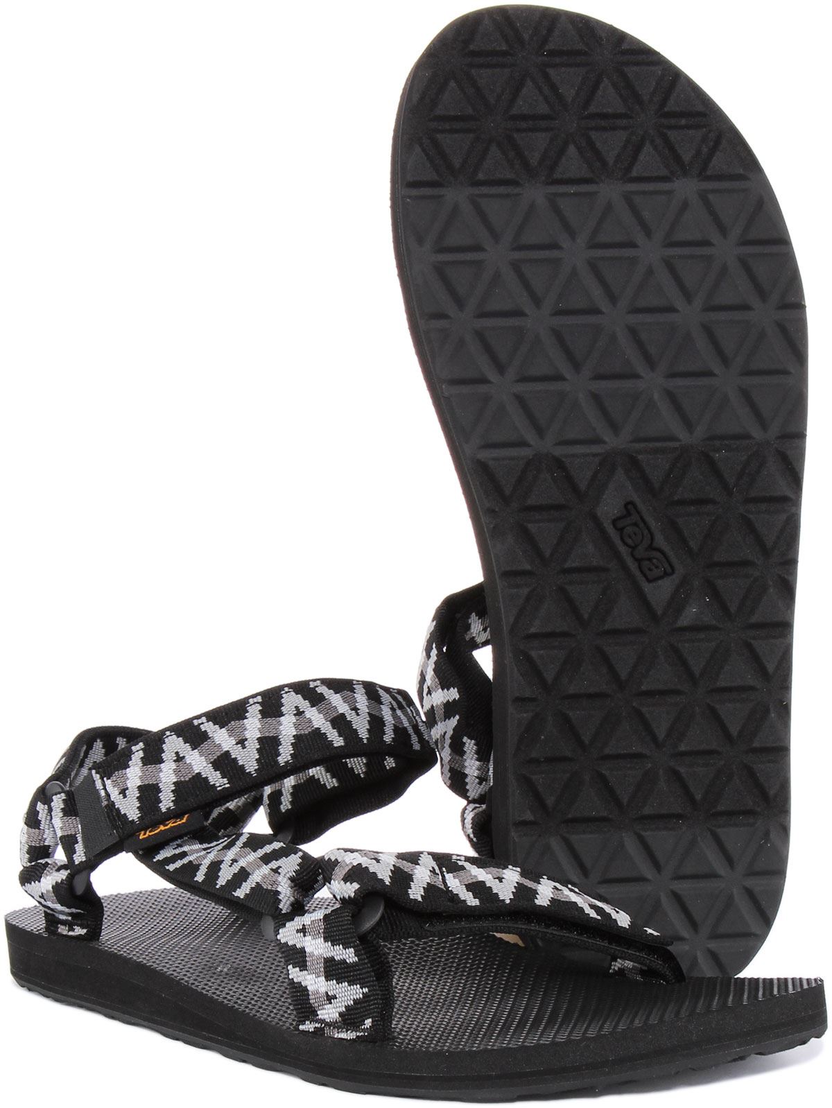 Teva - Original Universal Gray/Black/White‎ Strappy Sandals, Men’s Size:13 Teva Original Universal Mens Strappy Sandals In Black Grey  main image 2