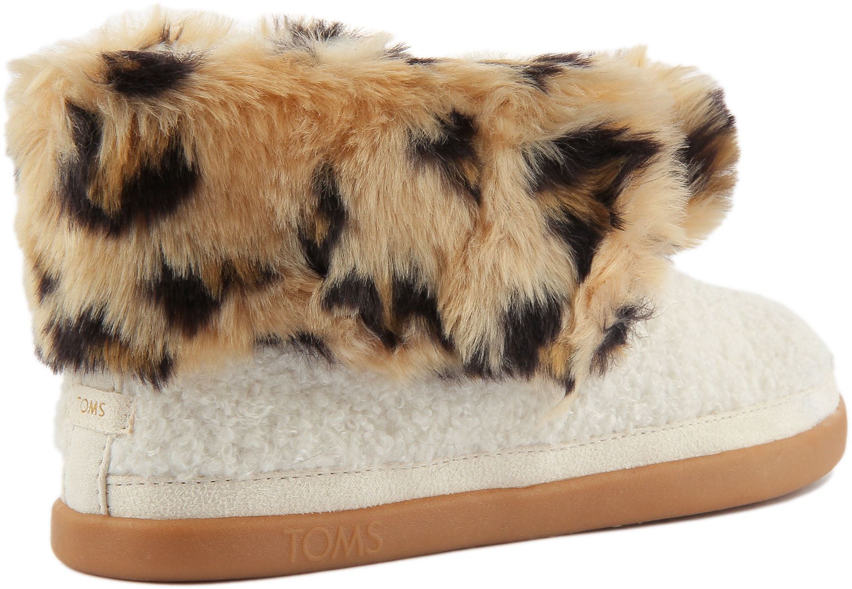 Toms Celeste Blackl Cozy Fur Lined Leopard Pom Pom Warm Boot Size UK 3 - 8 - Picture 10 of 13