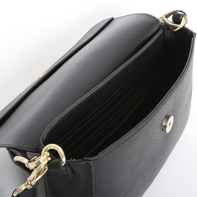 Bolso Cruzado Para Mujeres Valentino Alexia Con Correa De Logo En Negro - Imagen 5 de 6