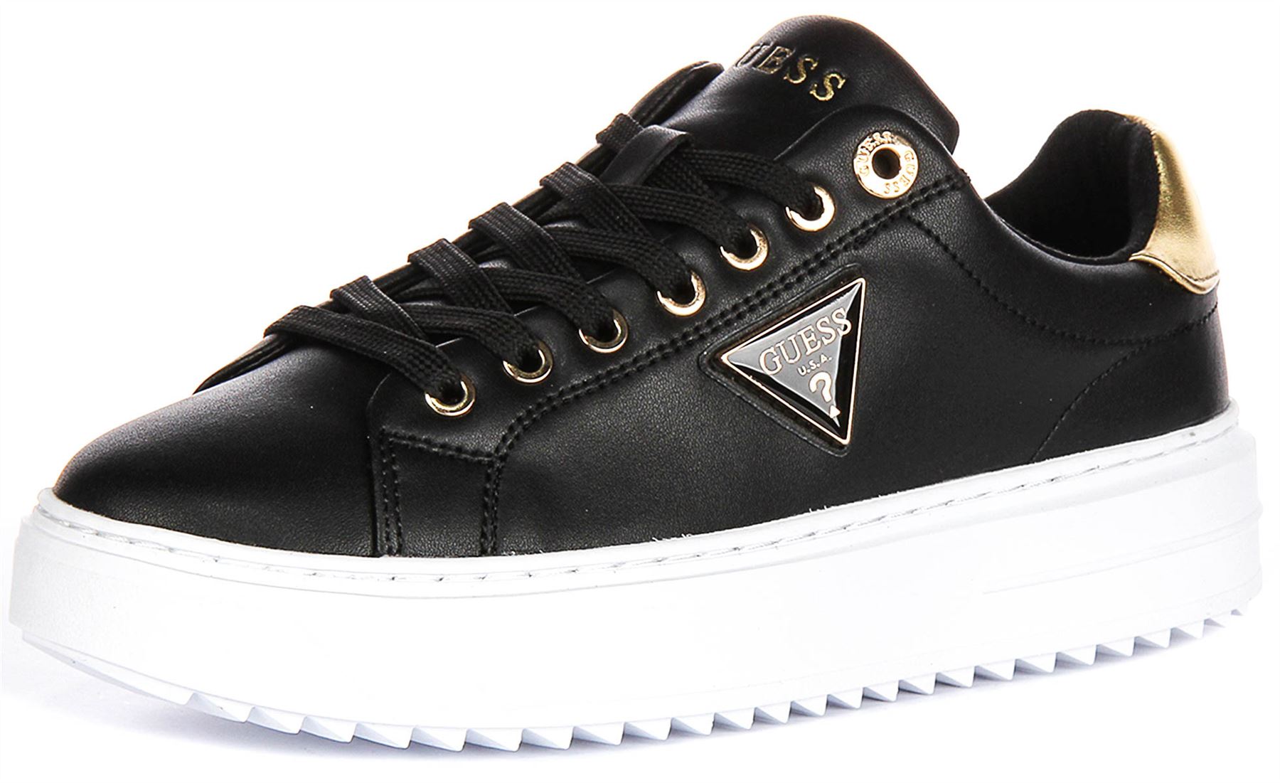 GUESS Denesa Sneaker voor dames, Wit 145, 37.5 EU