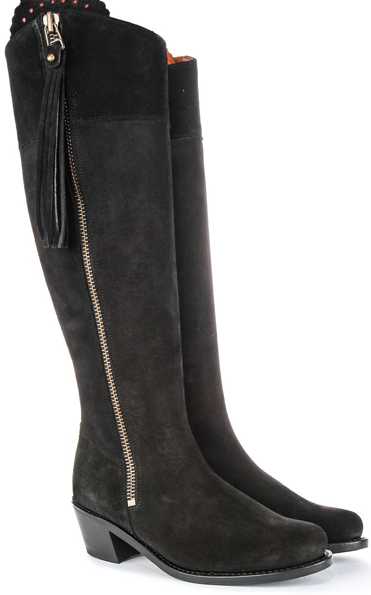 Justinreess England Valentina Sporty Tall Tassel Womens Boot Navy US 5 - 11 - Picture 5 of 37