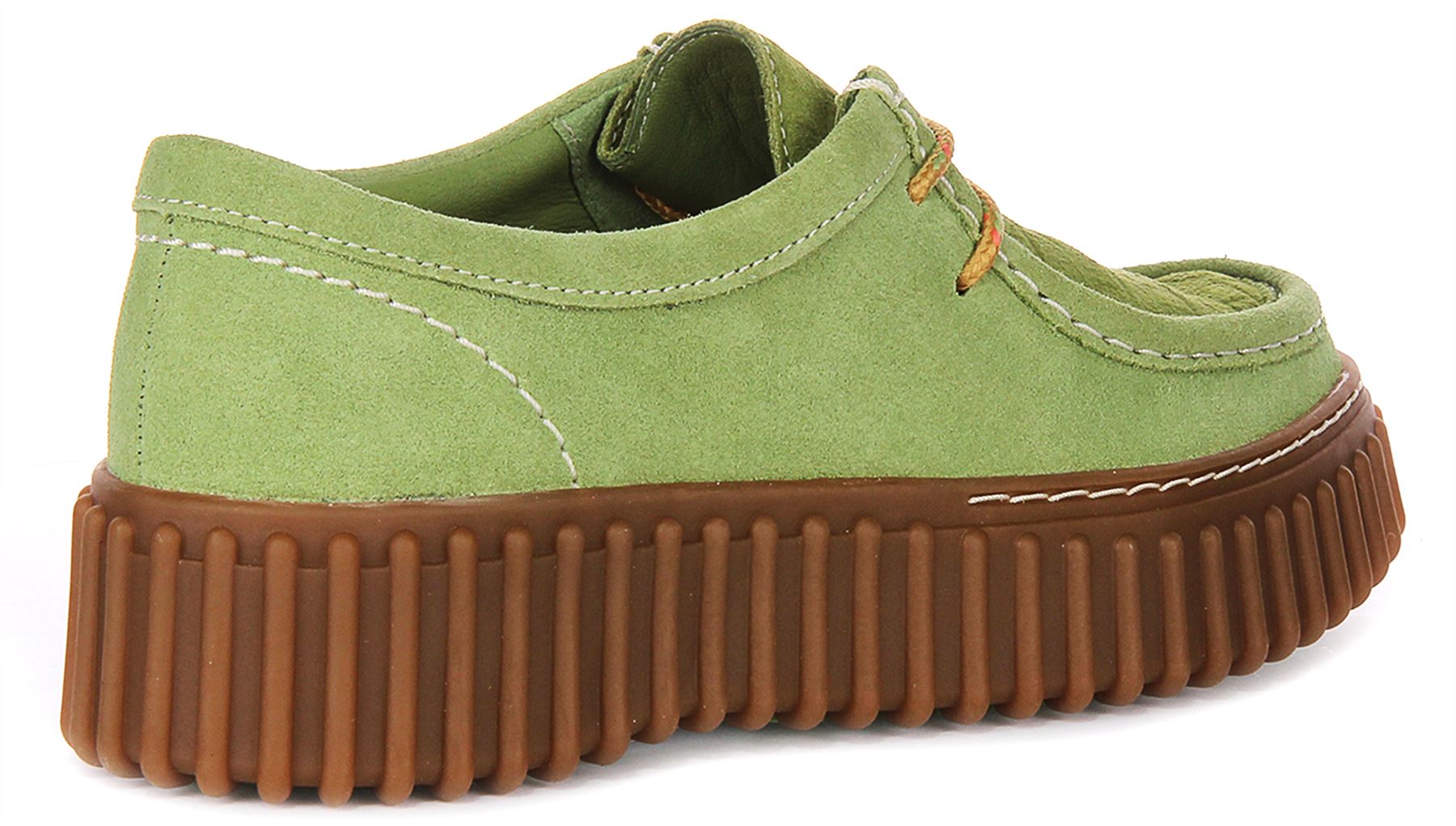 Clarks Torhill Bee Chunky Suede Lace Up Moccasin Womens Shoe In Olive US 6 - 11 - Picture 4 of 19