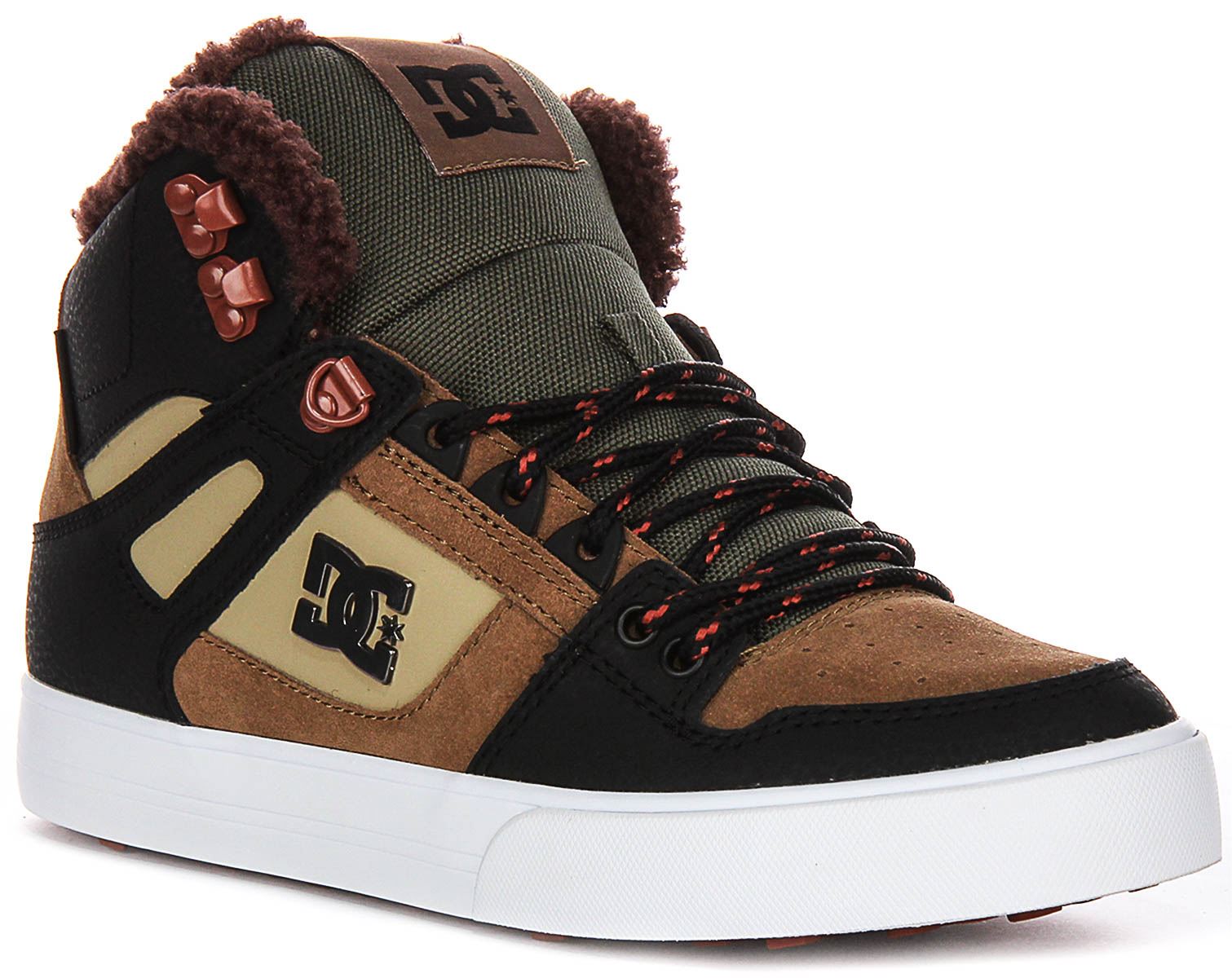 Кроссовки DC Shoes Pure High Wnt Sherling Schaumstoff gepolstert Herren, кроссовки braun schwarz Größe 6-12