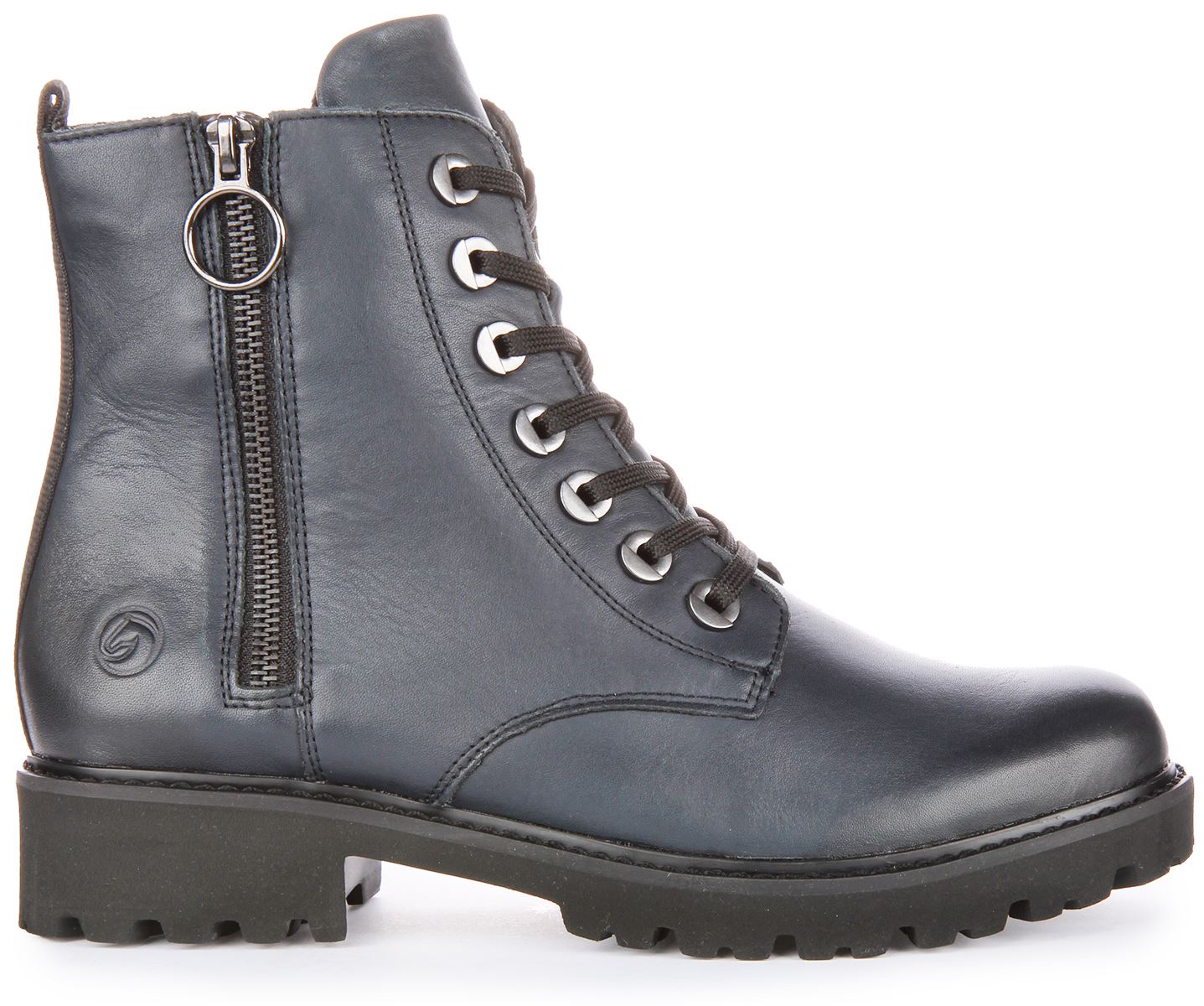 Remonte D8671-14 Ethylene Vinyl Zip Lace Up Ankle Boot Navy Womens US 6- 10 - Picture 8 of 12