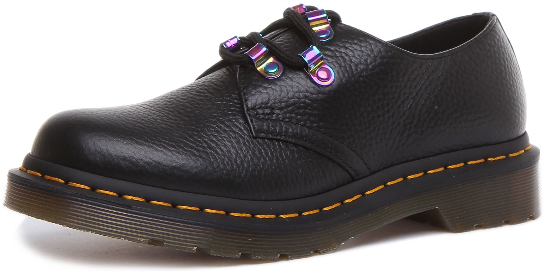 Dr Martens 1461 Milled 3 Eye Ys Shoes Womens Sneaker In Black Size 