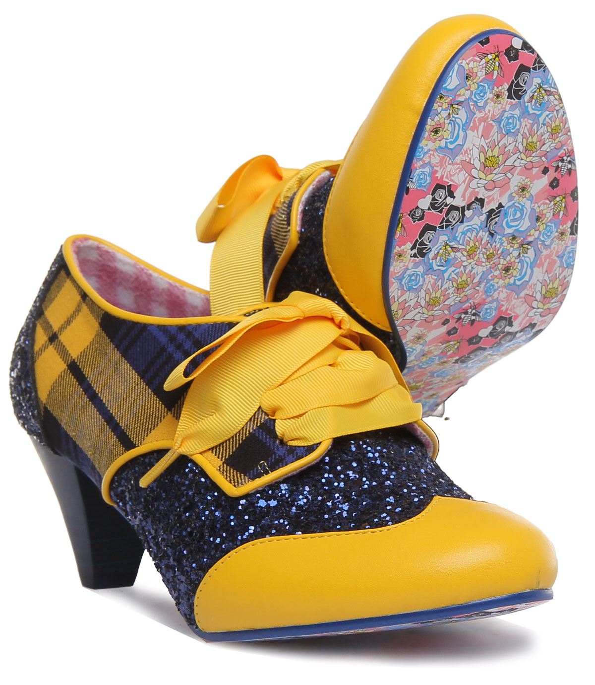 Irregular Choice End Of Story Blue Shoes Block Heel Lace Irregular Choice End Of Story Blue Shoes Block Heel Lace