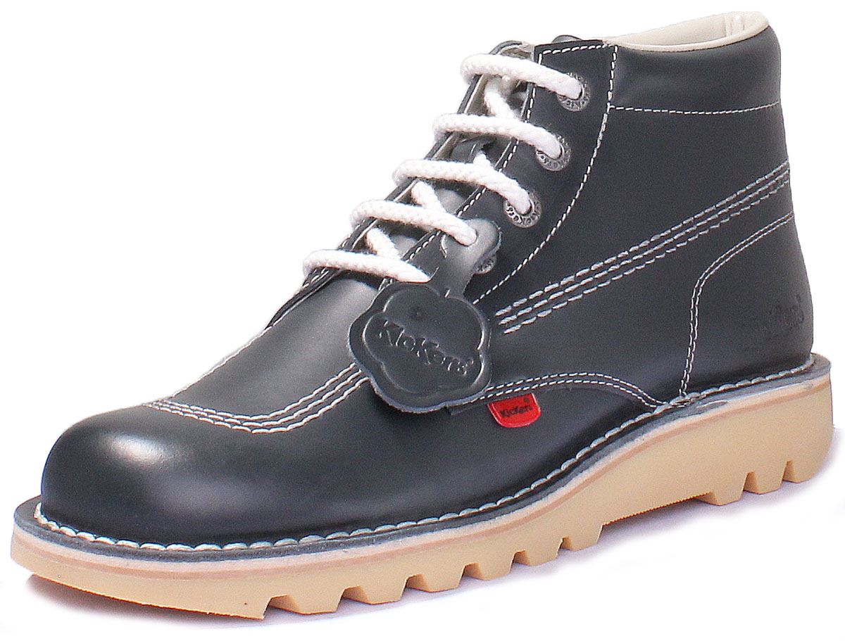 Kickers Kick Hi M High Top Lace Up Red Mens Leather Ankle Boots Size UK 6 - 13 - Picture 20 of 33