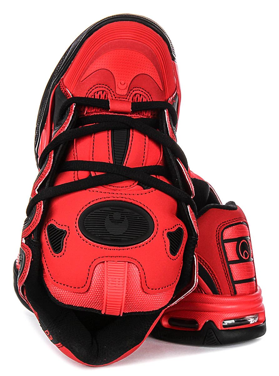 Osiris D3 2001 Suela Gruesa Con Cordones Patín Mujer Entrenador en Rojo Negro Reino Unido 4-6 - Imagen 23 de 25