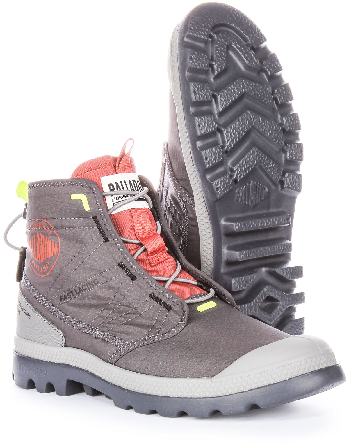 PALLADIUM Pampa Reise Lite Rs Ripstop Schnell Schnürung Stiefel Dunkelgrau UK 4 - Bild 11 von 19