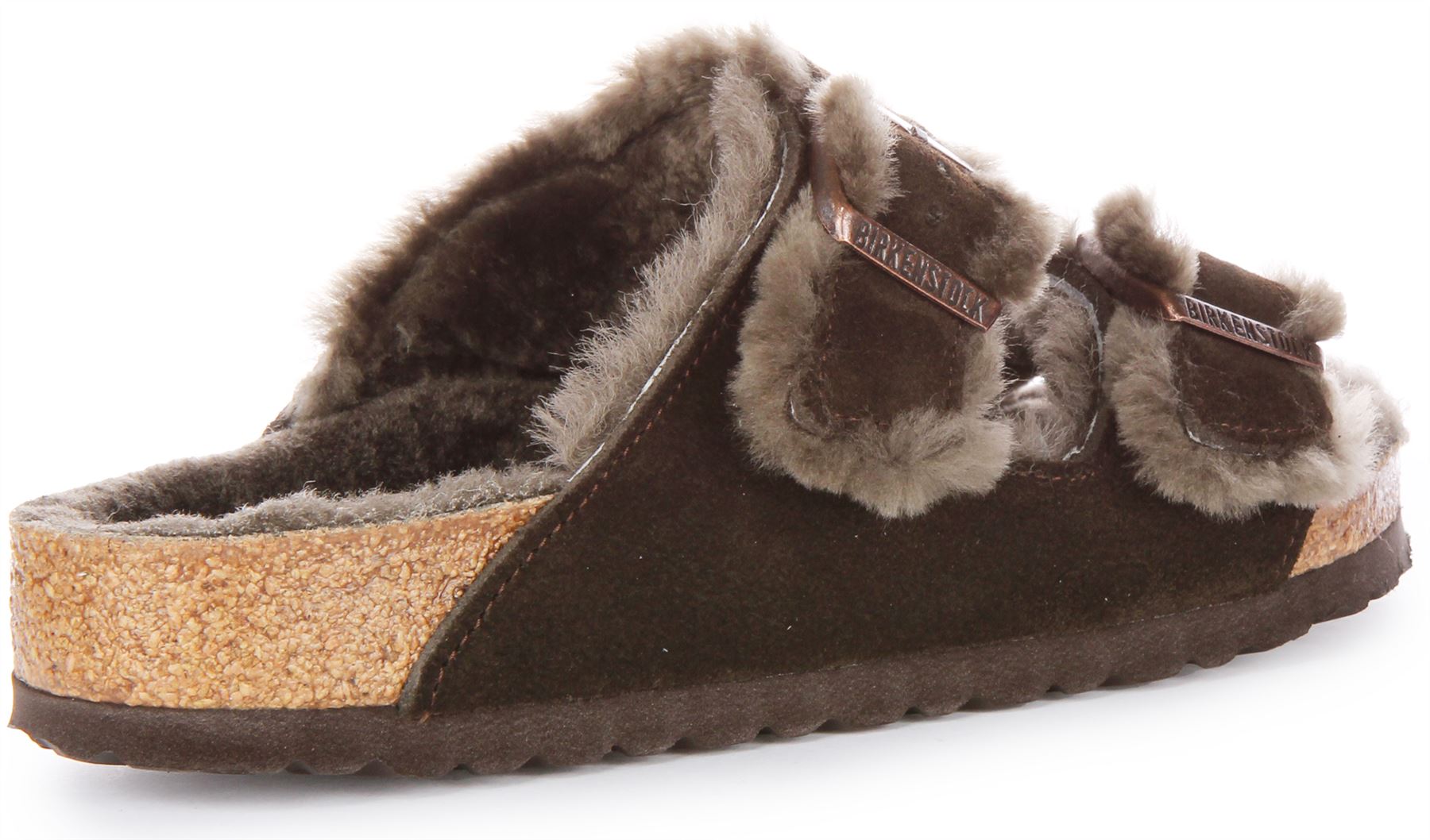 Birkenstock Arizona Shearling Womens Sheepskin Warm Lined In Moca 4.5 - 77 - Picture 9 of 12