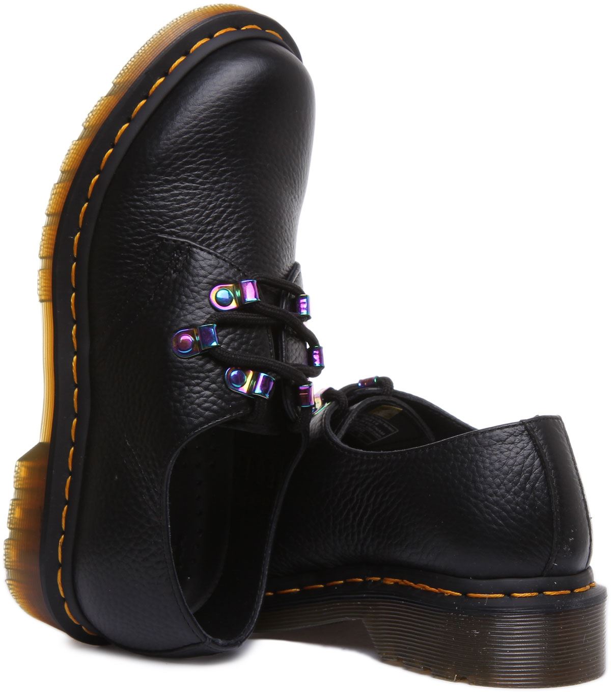 Dr Martens 1461 Milled 3 Eye Ys Shoes Womens Sneaker In Black Size 