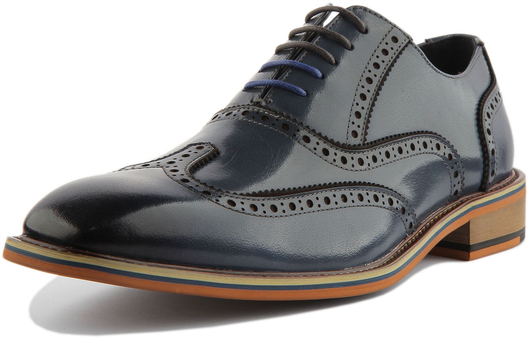 Zapatos Oxford Justinreess England Corey con cordones punta cincel gris para hombre EE. UU. 7-13 - Imagen 12 de 12