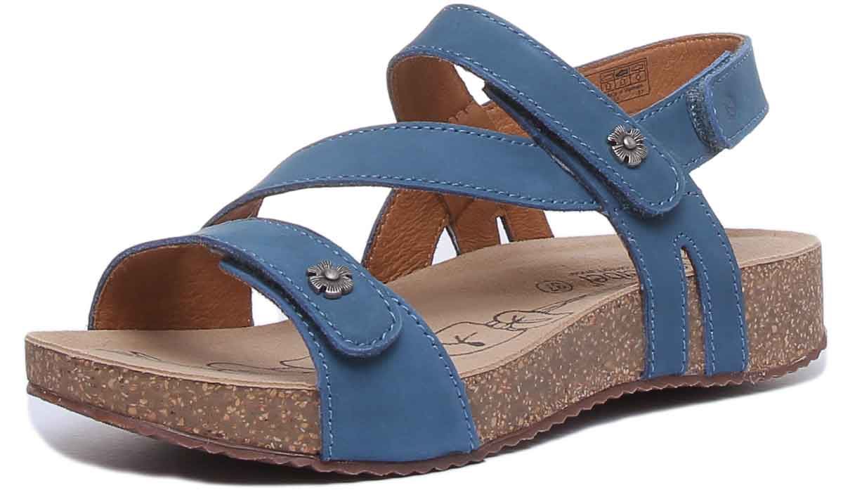 Josef Seibel Tonga 53 Slight Wedge Strapy Sandal In Light Blue Size Uk 3 - 8 | eBay