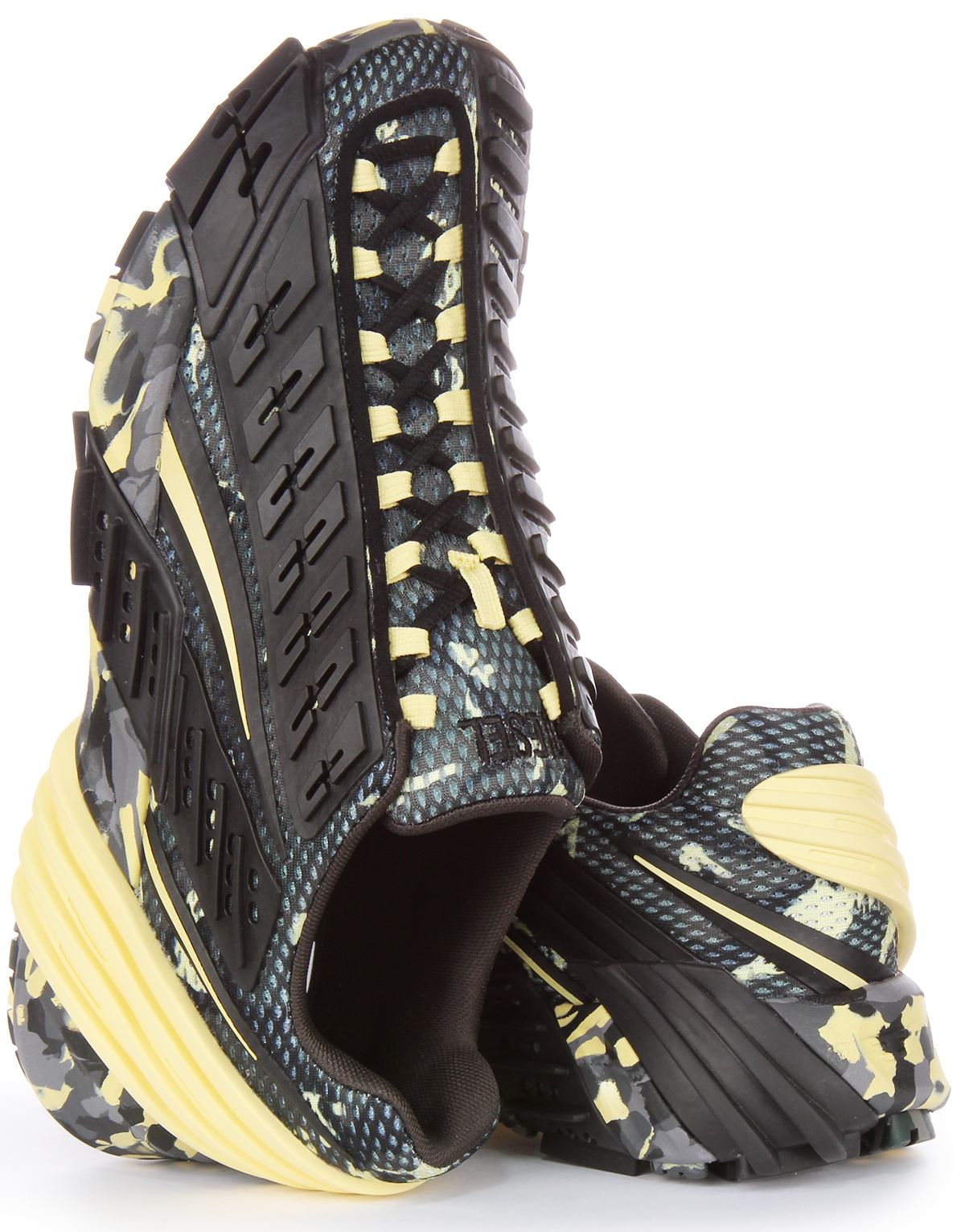 Diesel S-Prototype V2 Men\'s Green and Black Trainers Diesel S-Prototype V2 Mens Black Synthetic Lifestyle  main image 3