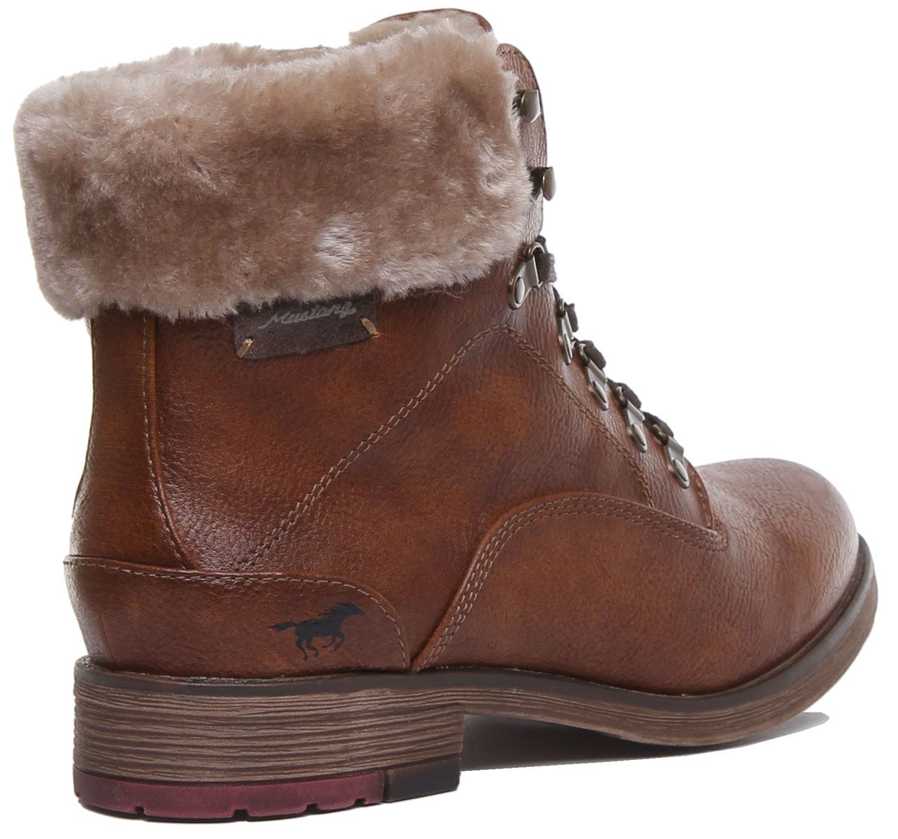 MUSTANG 1295-609 Mujer Casual con Cordones Botines en Amarillo Talla UK 4-8 - Imagen 4 de 19
