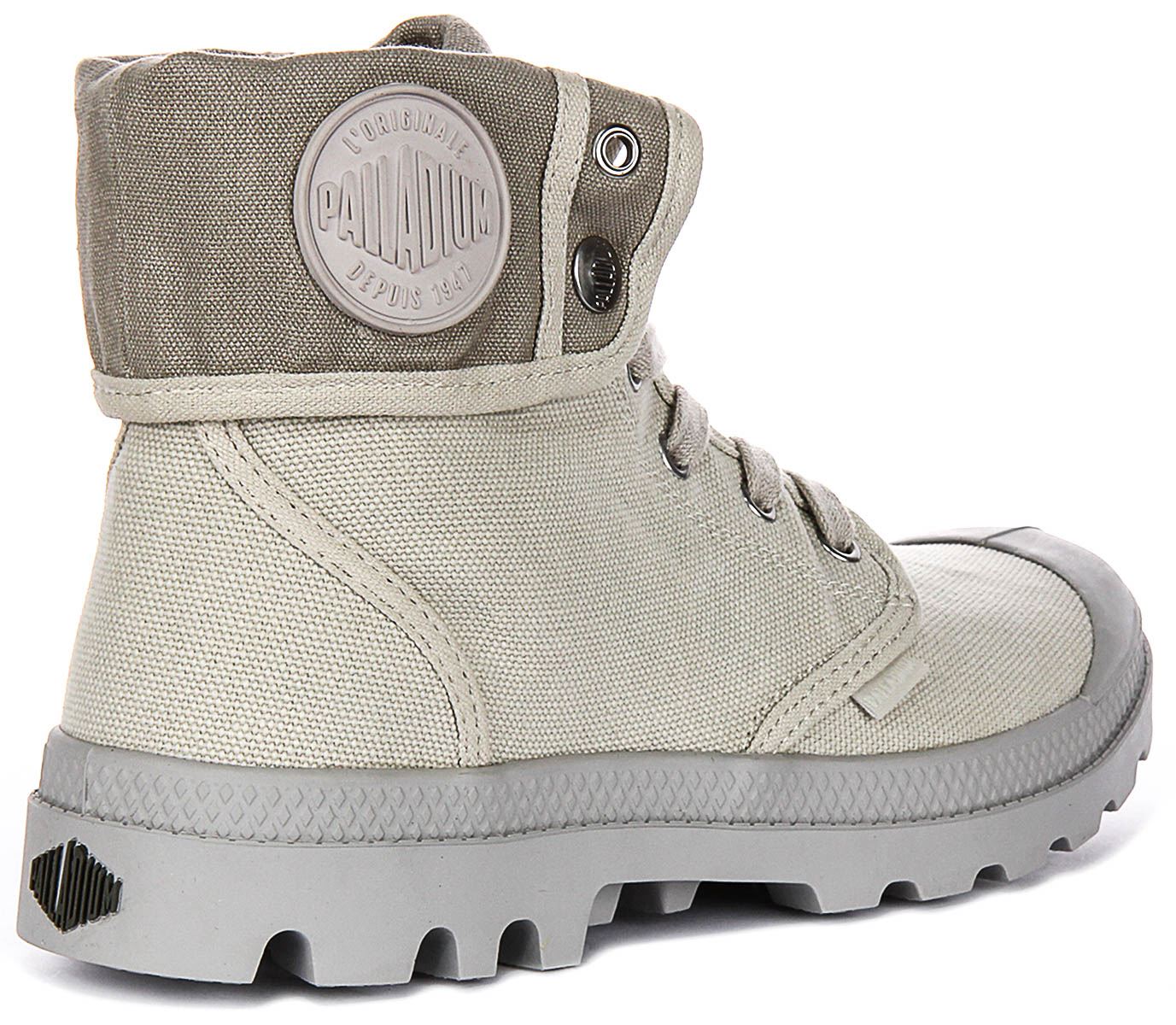 Botas para hombre de lona al tobillo holgadas de paladio corte Eva veganas en beige Reino Unido 7-10 - Imagen 10 de 13