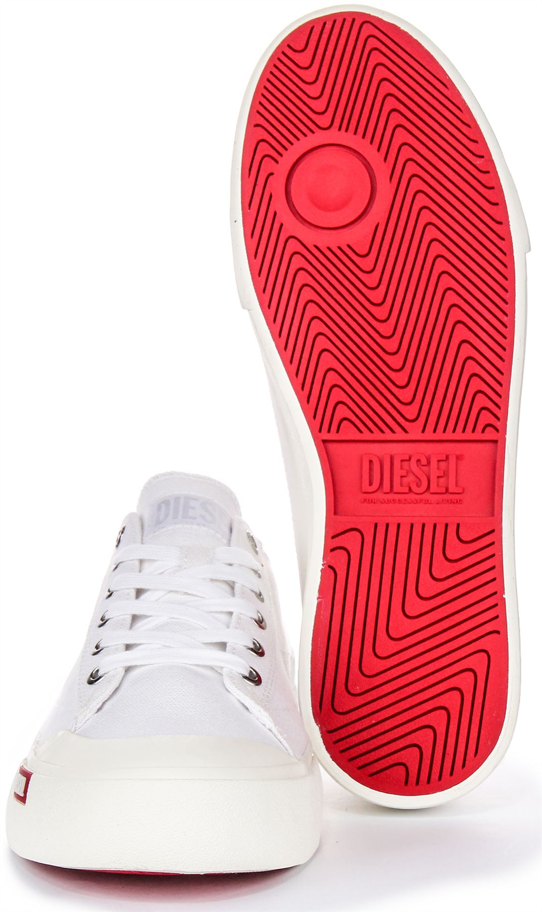 Zapatillas Diesel S Athos Low Flaunt De Lona Para Hombre Blanco UK 6 - 12 - Imagen 12 de 13