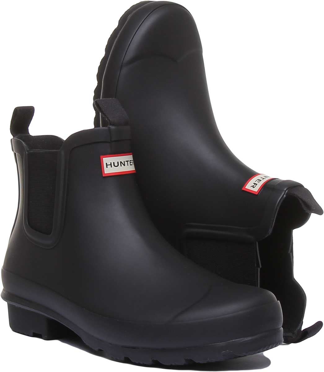 Hunter Original Chelsea Junior Welly Chelsea Unisex Boots In Black Size UK 1- 13 - Picture 11 of 12