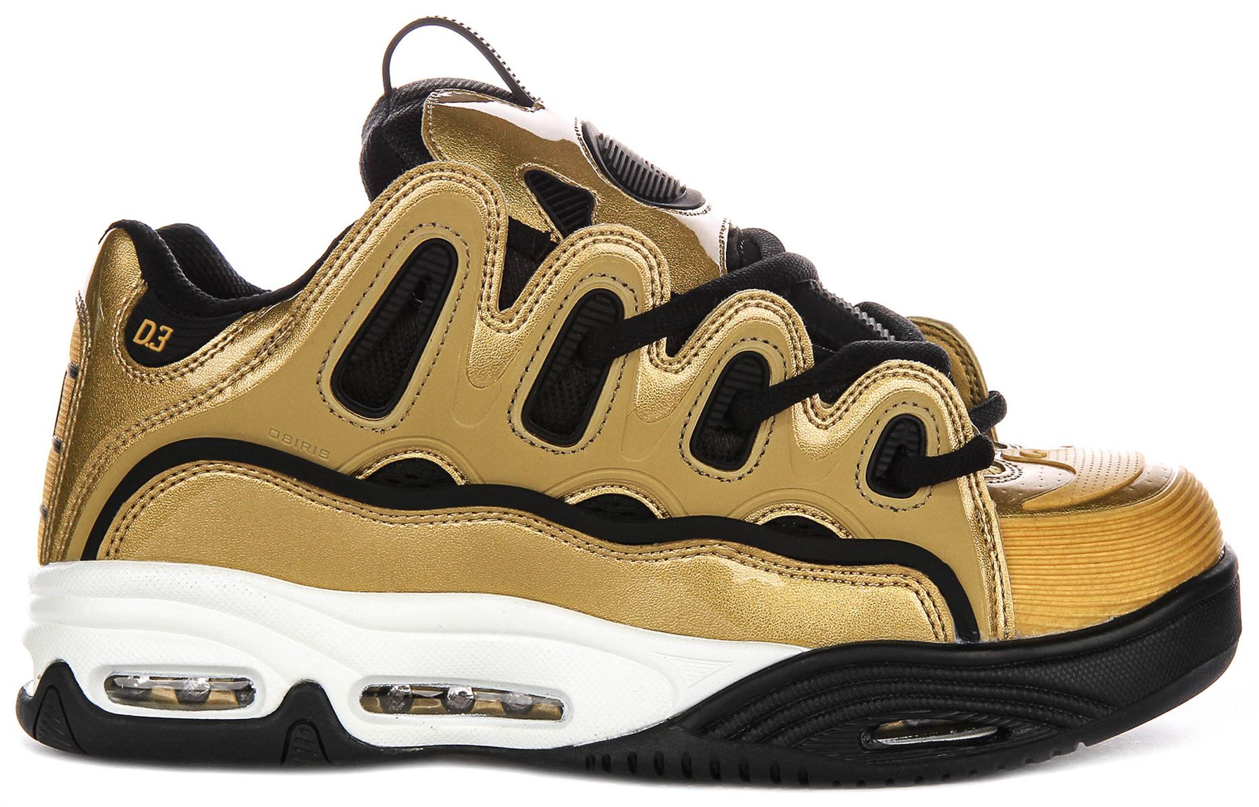 OSIRIS Suela Gruesa Cordones Zapatilla Skate Hombre en Negro Gris Ru 4-12 - Imagen 21 de 37