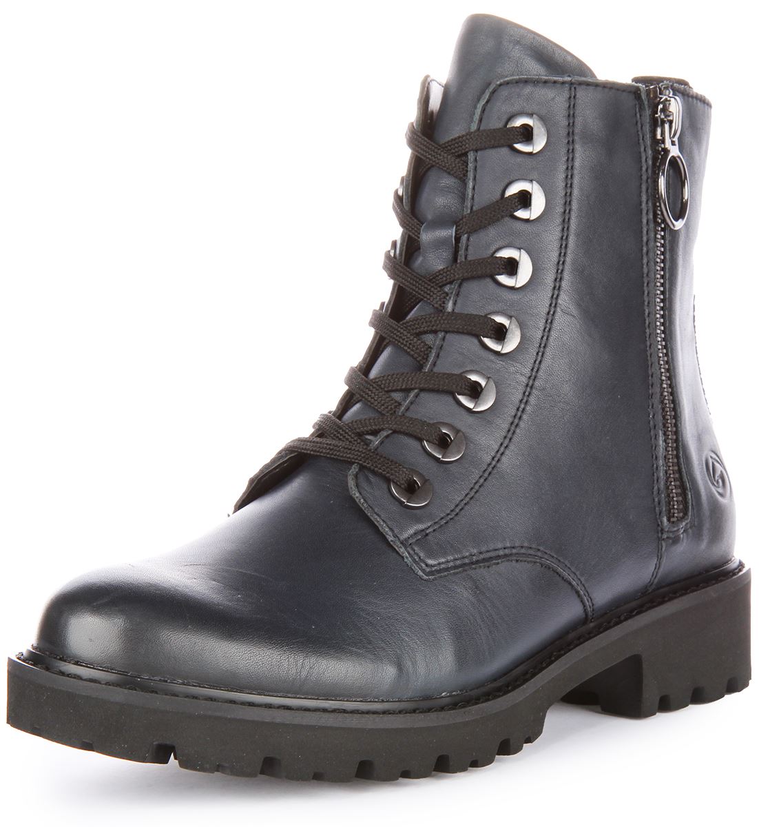 Remonte D8671-14 Ethylene Vinyl Zip Lace Up Ankle Boot Navy Womens US 6- 10 - Picture 12 of 12