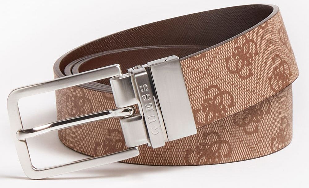 Guess Mens Reversible And Adjustable Belt In Brown Size M - L - XL - Picture 5 of 8