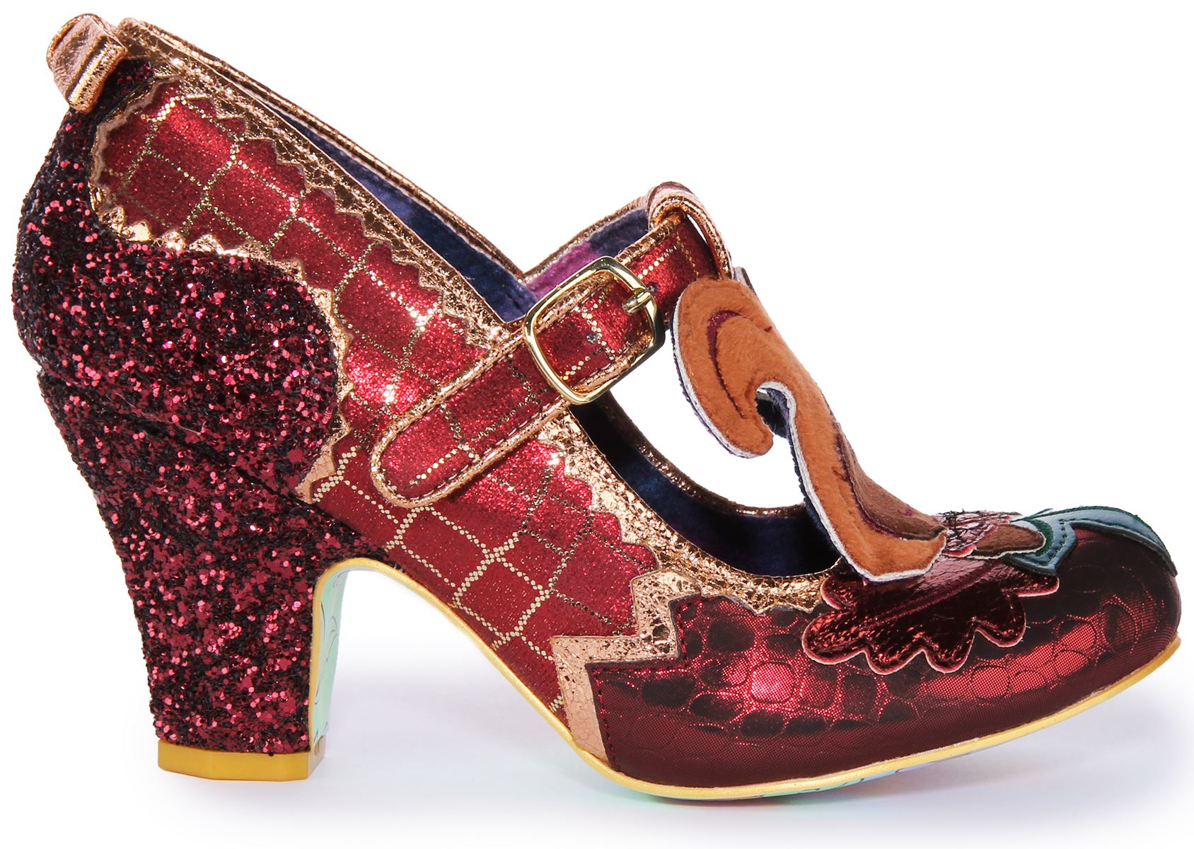 Irregular Choice Feeling Foxy Mid Heel Court Shoes Red Womens UK 3 - 8 - Picture 8 of 12