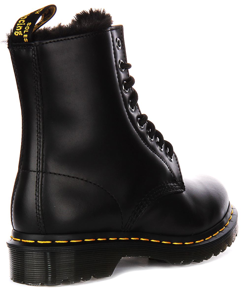 DR MARTENS 1460 Serena Forrado Cuero Tobillo Mujer Botas En Verde Oliva GB 3-8 - Imagen 10 de 25